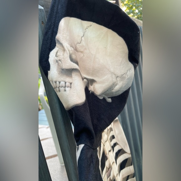 Skeleton hoodie from Dolls Kill realistic graphics front/back/both sides of hood - Picture 8 of 12